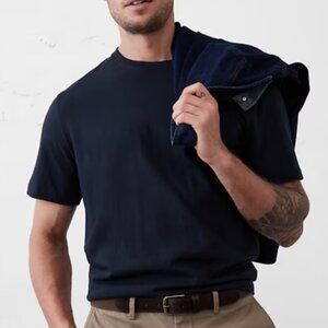 Banana Republic Factory Midweight Navy Organic Cotton T-Shirt